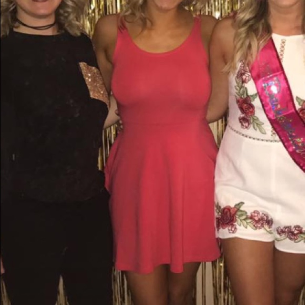 Pink mini dress